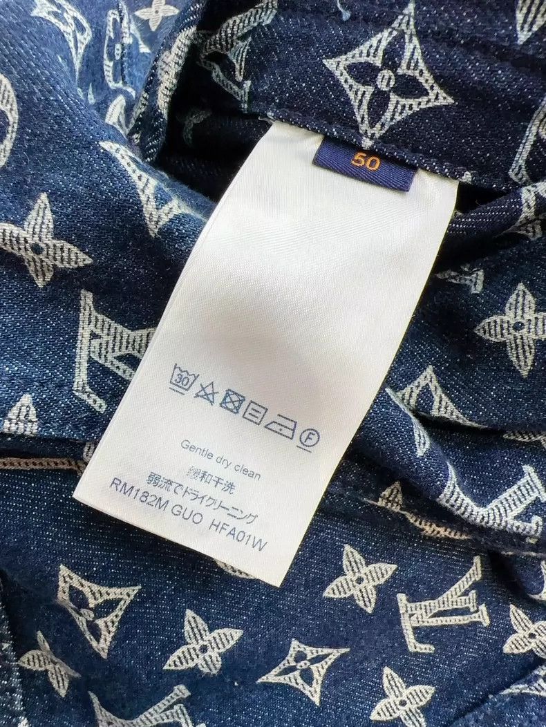 Louis Vuitton Louis Vuitton Blue Logo Denim Jacket Size L / US 10 / IT 46 - 7 Thumbnail