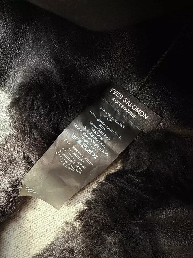 Yves Saint Laurent Yves Salomon Black Fur Hooded Scarf Shawl Size ONE SIZE - 3 Thumbnail