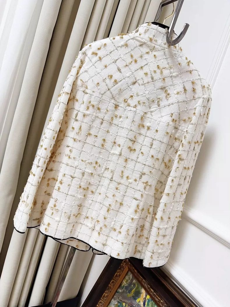 Chanel Chanel Beach Collection White Tweed Jacket Size XS / US 0-2 / IT 36-38 - 2 Thumbnail