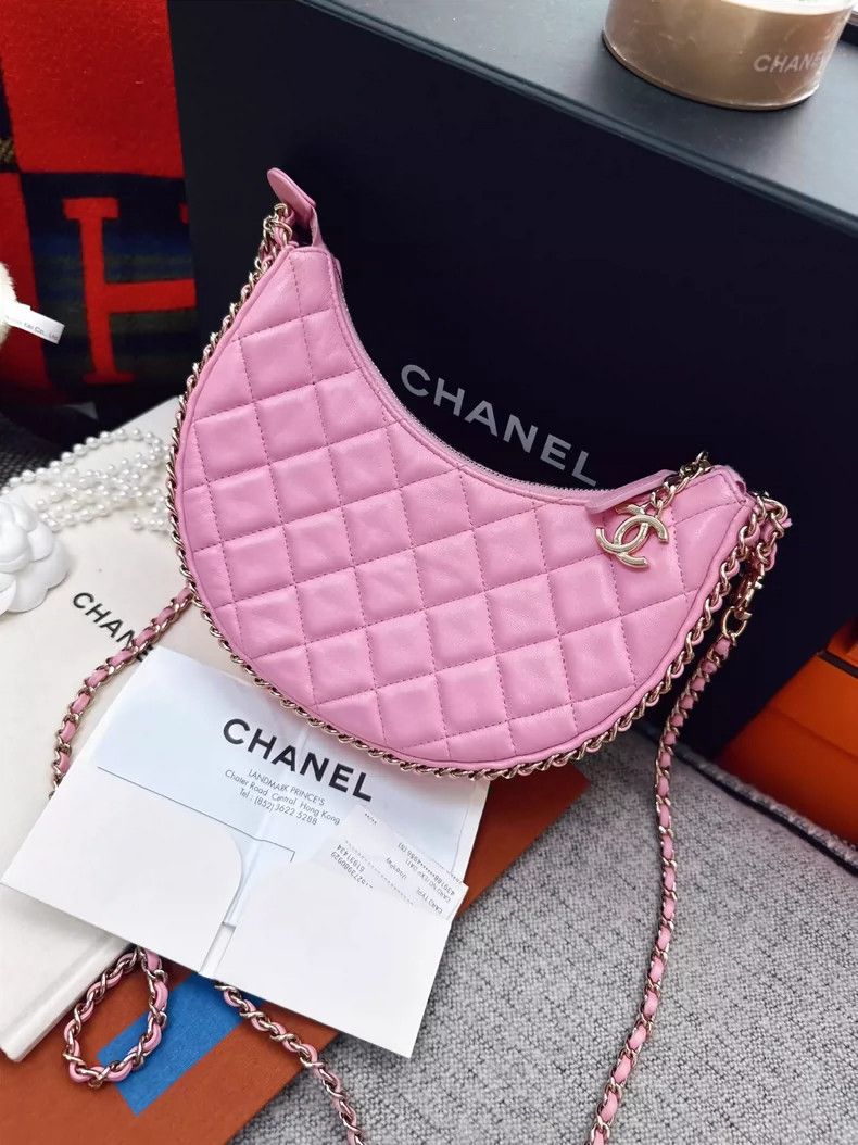 Chanel Chanel Pink Moon Bag with Chain Strap Size ONE SIZE - 2 Thumbnail