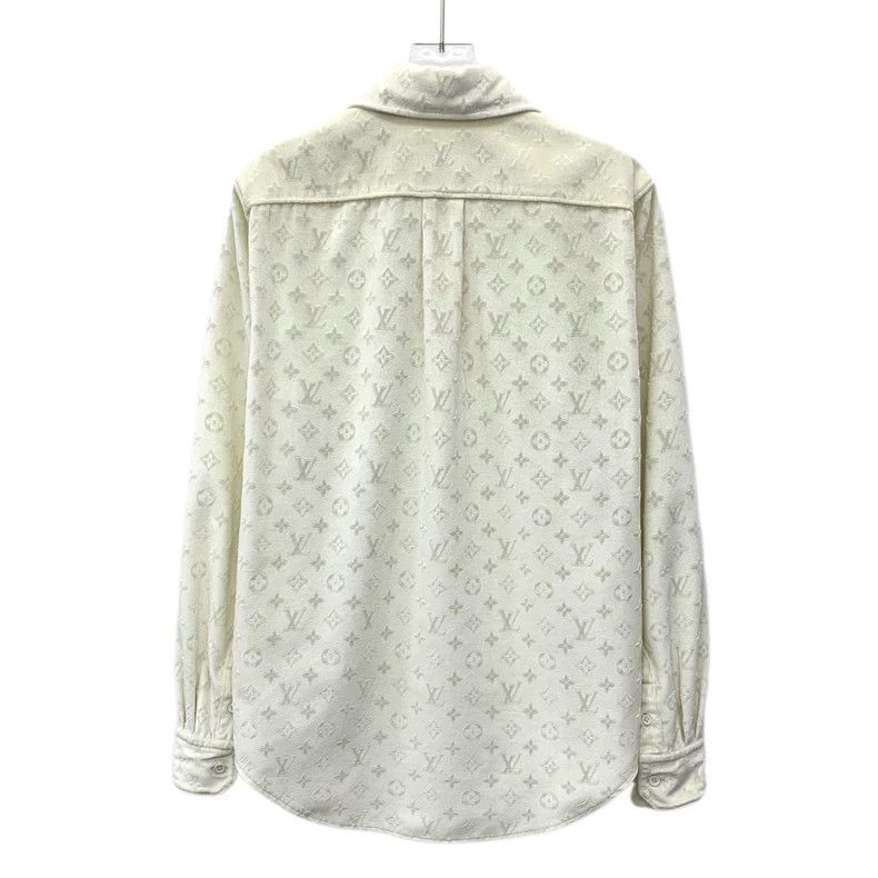 Louis Vuitton Louis Vuitton White Logo Long Sleeve Shirt Size S / US 4 / IT 40 - 2 Thumbnail