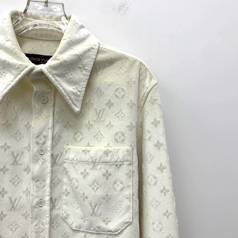 Louis Vuitton Louis Vuitton White Logo Long Sleeve Shirt Size S / US 4 / IT 40 - 3 Thumbnail