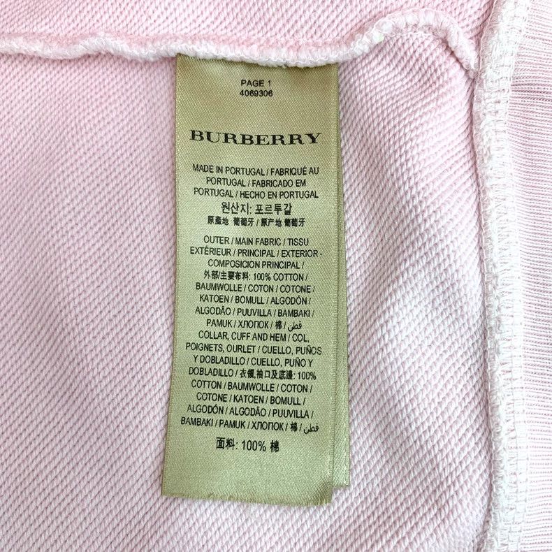 Burberry Burberry Pink Long Sleeve Graphic Sweatshirt Size L / US 10 / IT 46 - 6 Thumbnail