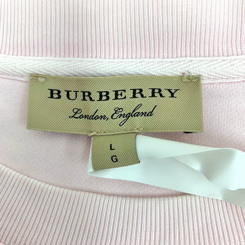 Burberry Burberry Pink Long Sleeve Graphic Sweatshirt Size L / US 10 / IT 46 - 5 Thumbnail