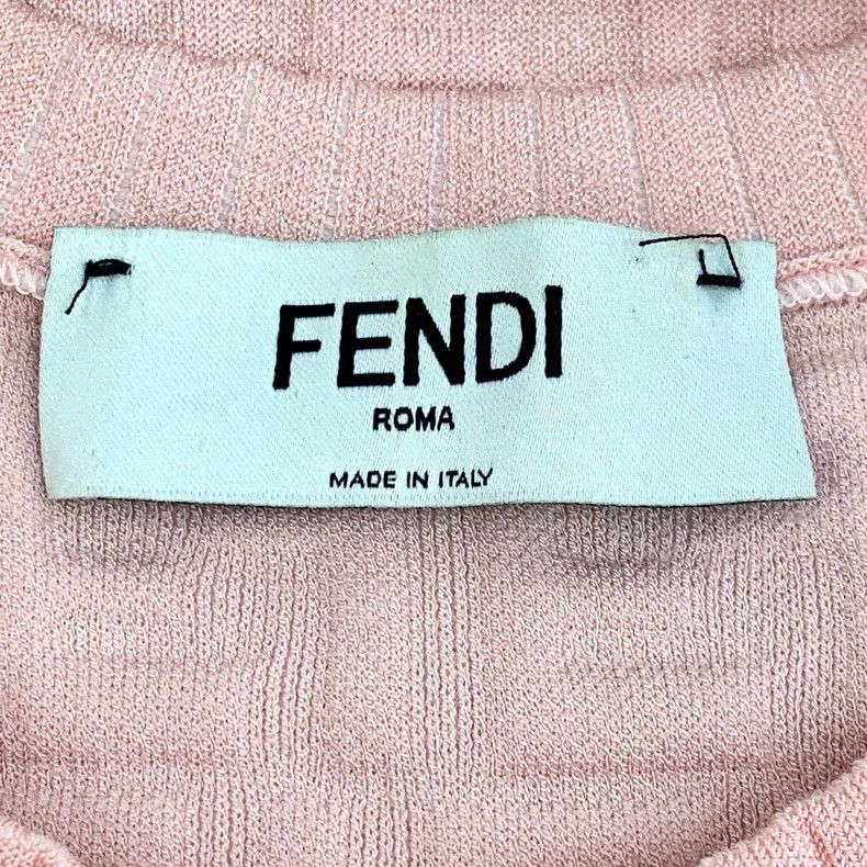 Fendi Fendi Orange Pink Logo Knit Dress Size 40 Size M / US 6-8 / IT 42-44 - 5 Thumbnail