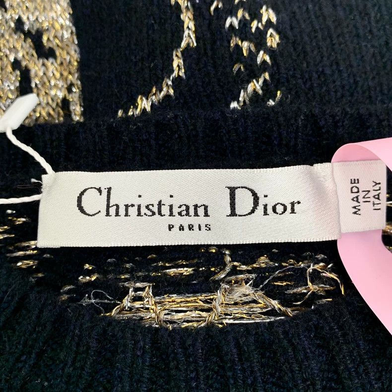 Dior Christian Dior Navy Starry Knit Sweater Size L / US 10 / IT 46 - 5 Thumbnail