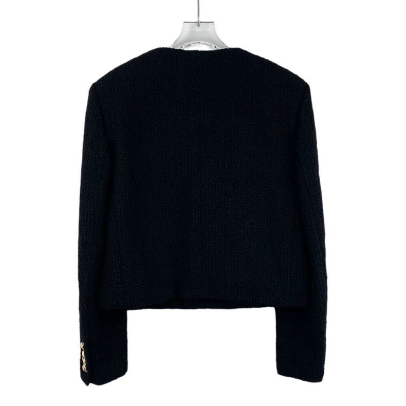 Celine Celine Black Wool Long Sleeve Jacket Size S / US 4 / IT 40 - 2 Thumbnail