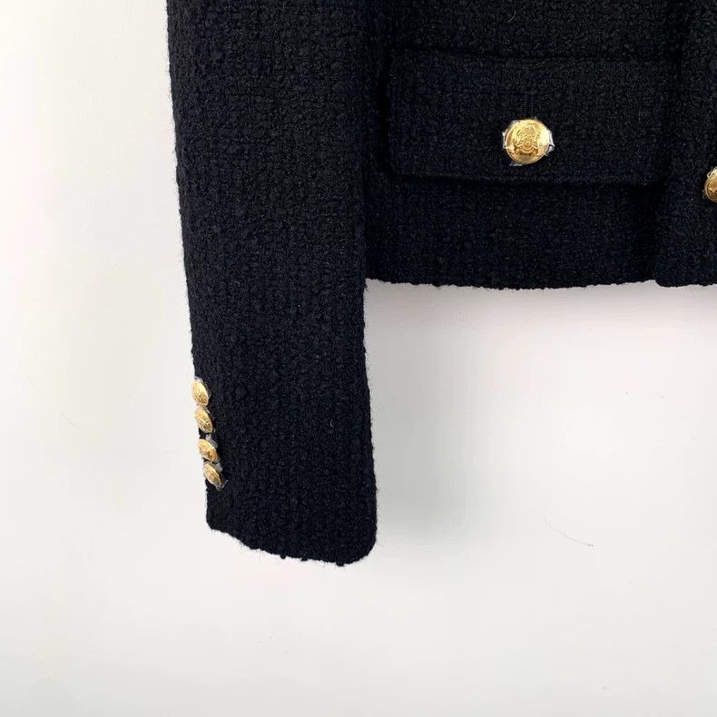 Celine Celine Black Wool Long Sleeve Jacket Size S / US 4 / IT 40 - 4 Thumbnail
