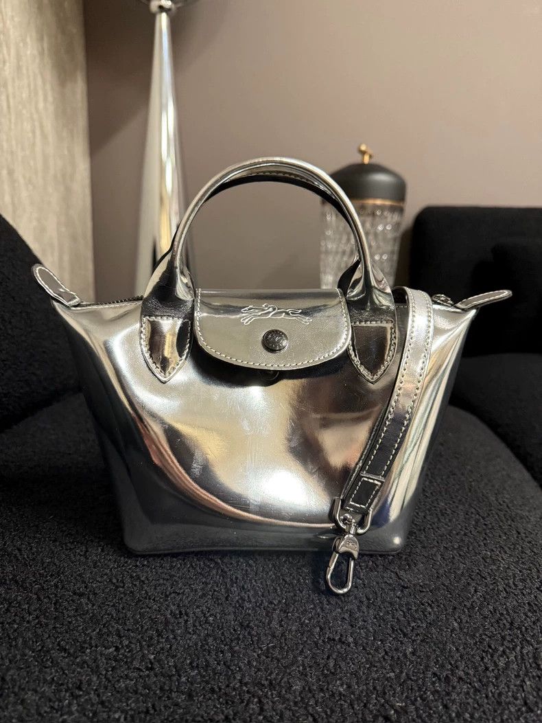 Longchamp Longchamp Silver Shoulder Bag Lunch Tote Size ONE SIZE - 5 Thumbnail