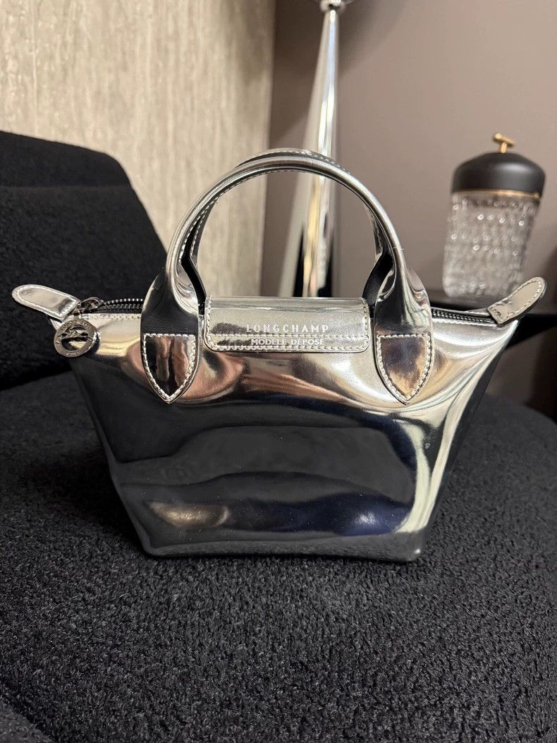 Longchamp Longchamp Silver Shoulder Bag Lunch Tote Size ONE SIZE - 6 Thumbnail