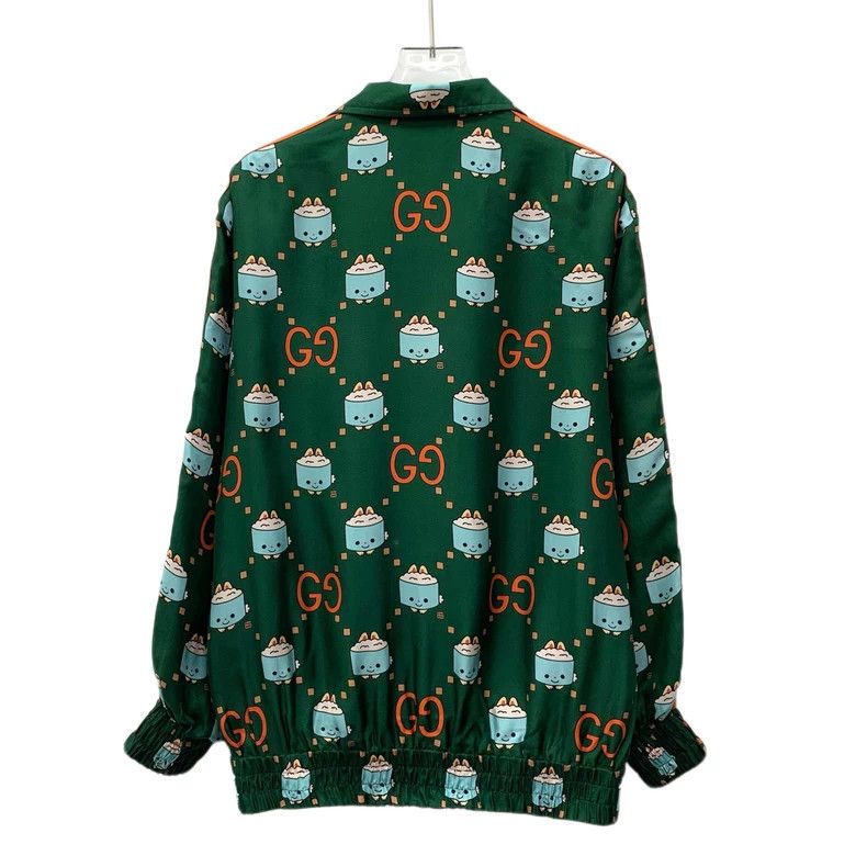Gucci Gucci Green Cartoon Logo Zip Jacket Size S / US 4 / IT 40 - 2 Thumbnail