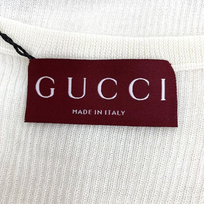 Gucci Gucci Beige Striped Logo Cashmere Tank Top Size XXS / US 00 / IT 34 - 5 Thumbnail