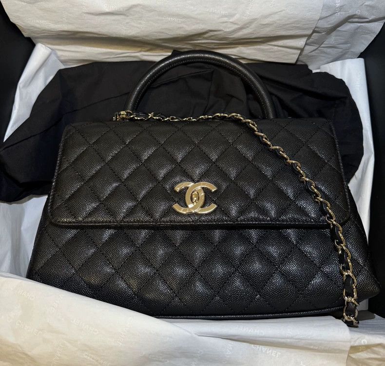 Chanel Chanel Large Handle Flap Bag With Leather Size ONE SIZE - 3 Thumbnail