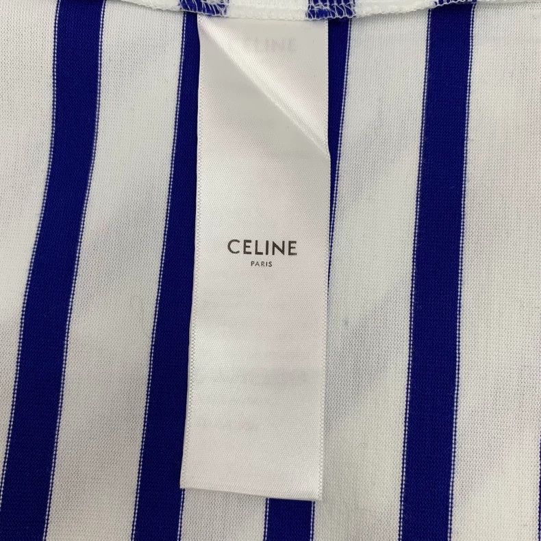 Celine Celine Striped Logo Long Sleeve T-Shirt Size S / US 4 / IT 40 - 6 Thumbnail