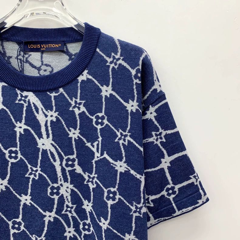 Louis Vuitton Louis Vuitton Deep Blue Cotton T-Shirt Size M / US 6-8 / IT 42-44 - 3 Thumbnail