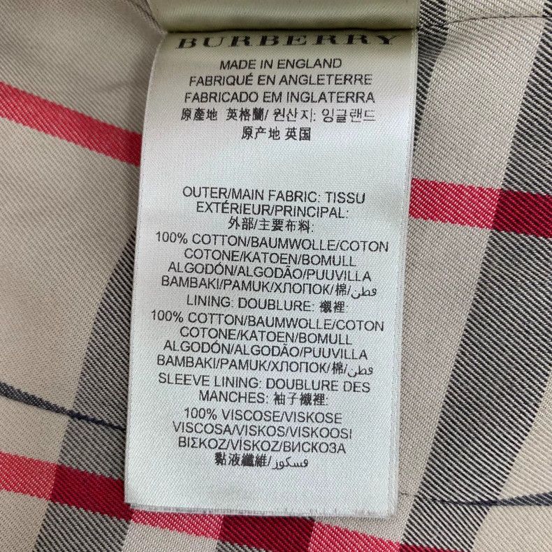 Burberry Burberry Black Cotton Double-Breasted Trench Coat Size L / US 10 / IT 46 - 7 Thumbnail