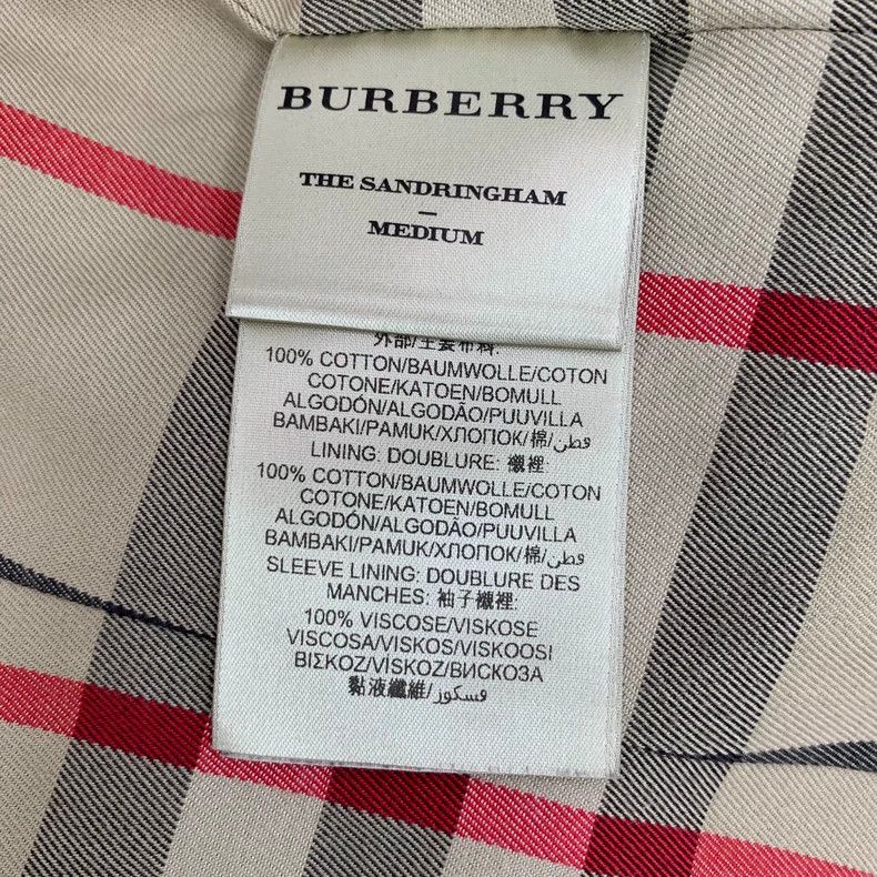 Burberry Burberry Black Cotton Double-Breasted Trench Coat Size L / US 10 / IT 46 - 6 Thumbnail