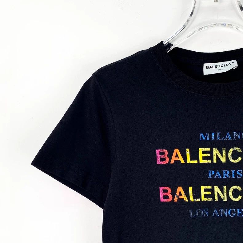 Balenciaga Balenciaga Black Logo Cotton T-Shirt Size S Size S / US 4 / IT 40 - 3 Thumbnail