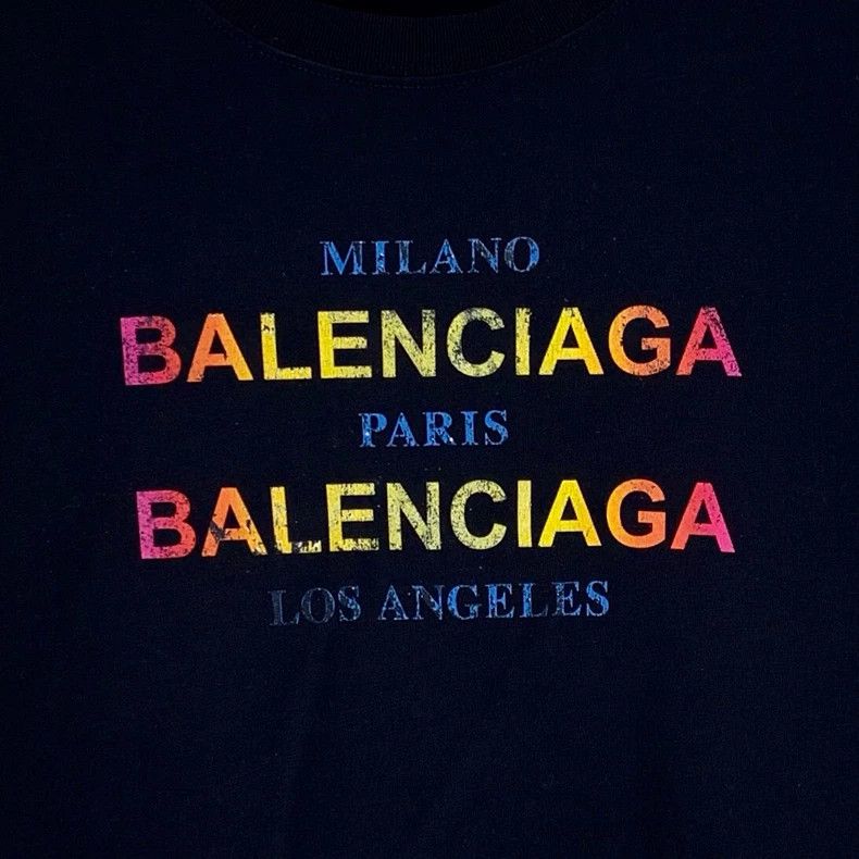Balenciaga Balenciaga Black Logo Cotton T-Shirt Size S Size S / US 4 / IT 40 - 4 Thumbnail