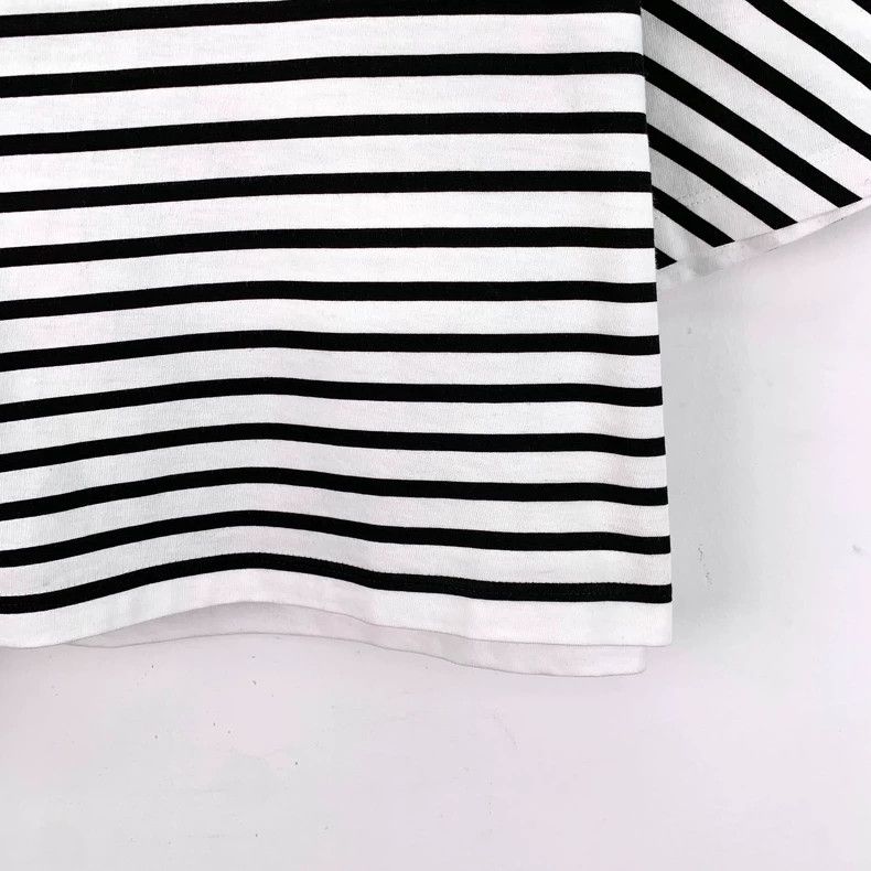 Miu Miu Miu Miu Striped Logo Cotton T-Shirt Size L / US 10 / IT 46 - 4 Thumbnail