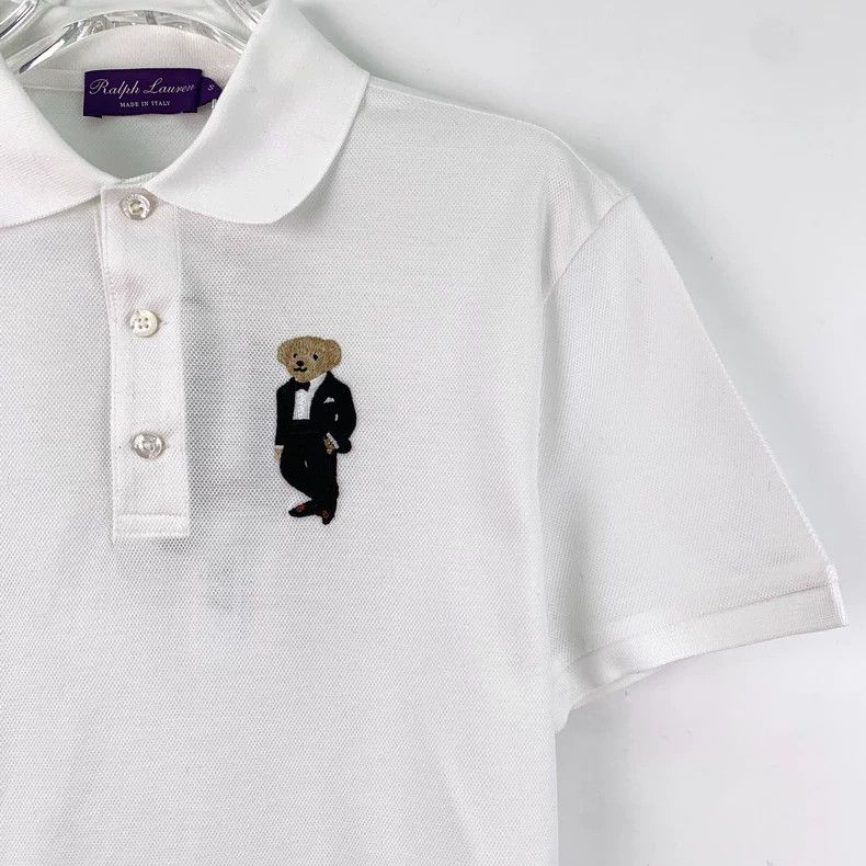 Ralph Lauren Ralph Lauren White Polo Shirt with Bear Embroidery Size S / US 4 / IT 40 - 3 Thumbnail