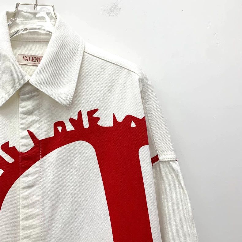 Valentino Valentino White Logo Print Long Sleeve Shirt Size XS / US 0-2 / IT 36-38 - 3 Thumbnail