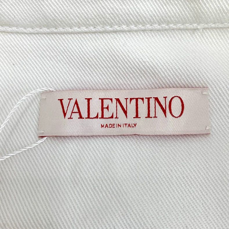 Valentino Valentino White Logo Print Long Sleeve Shirt Size XS / US 0-2 / IT 36-38 - 5 Thumbnail