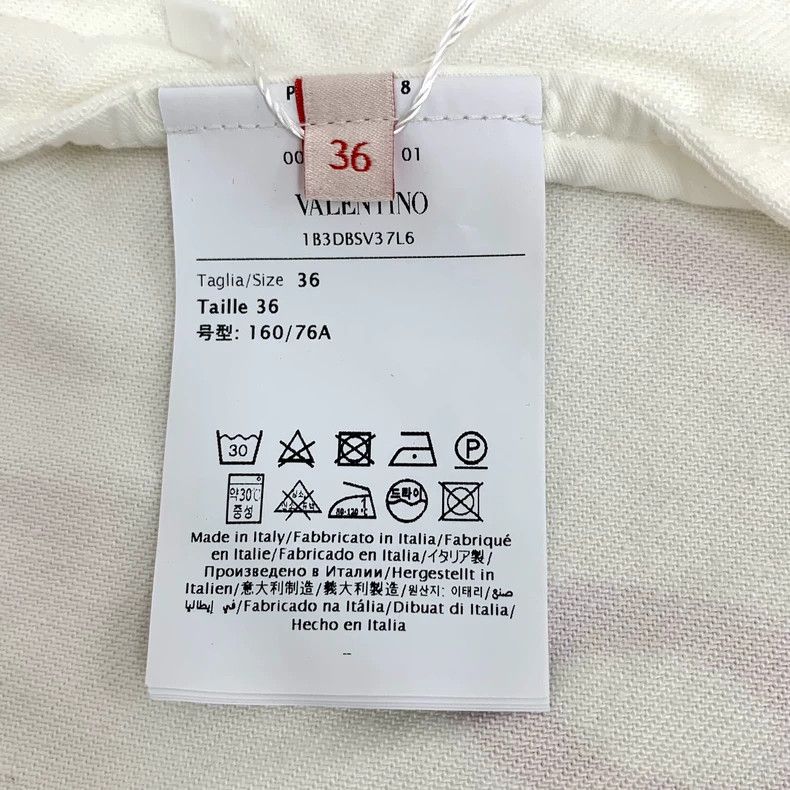 Valentino Valentino White Logo Print Long Sleeve Shirt Size XS / US 0-2 / IT 36-38 - 7 Thumbnail