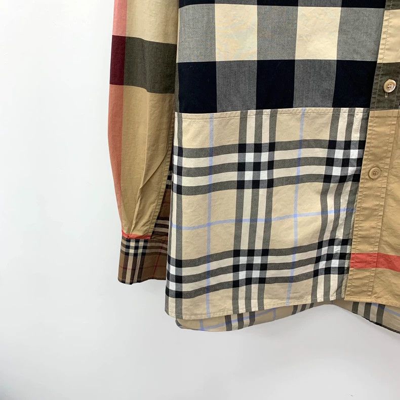 Burberry Burberry Brown Plaid Long Sleeve Button-Up Shirt Size L / US 10 / IT 46 - 4 Thumbnail