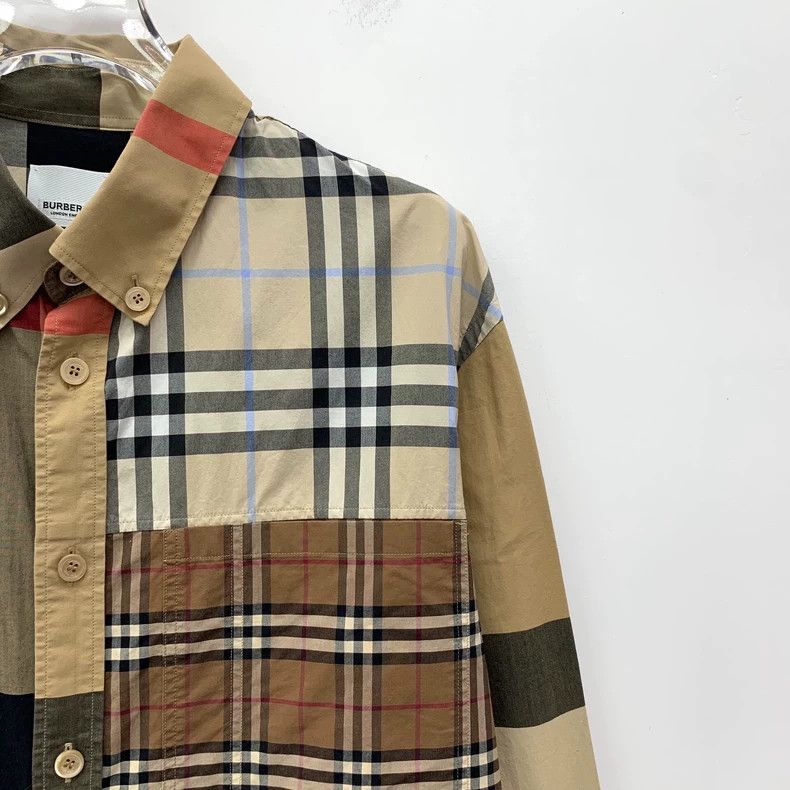 Burberry Burberry Brown Plaid Long Sleeve Button-Up Shirt Size L / US 10 / IT 46 - 3 Thumbnail