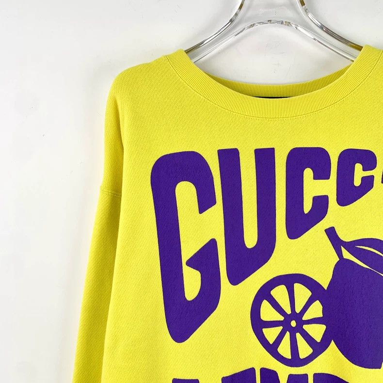 Gucci Gucci Yellow Graphic Long Sleeve Sweatshirt Size S / US 4 / IT 40 - 3 Thumbnail
