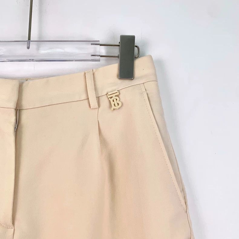 Burberry Burberry Beige Logo Wool Relaxed Shorts Size 36" / US 14 / IT 50 - 3 Thumbnail