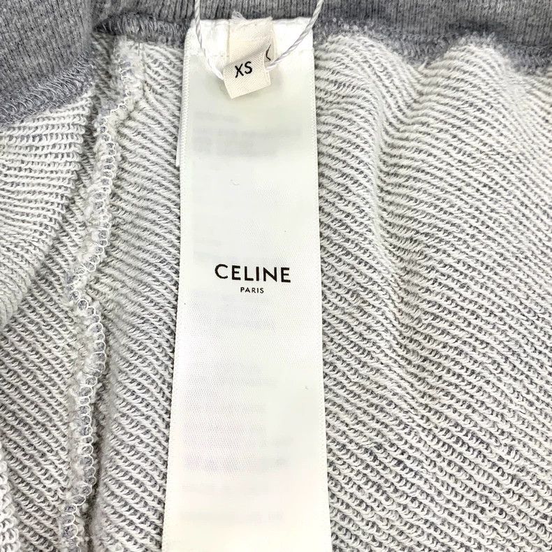 Celine Celine Gray Embroidered Cotton Casual Shorts Size 23" - 6 Thumbnail