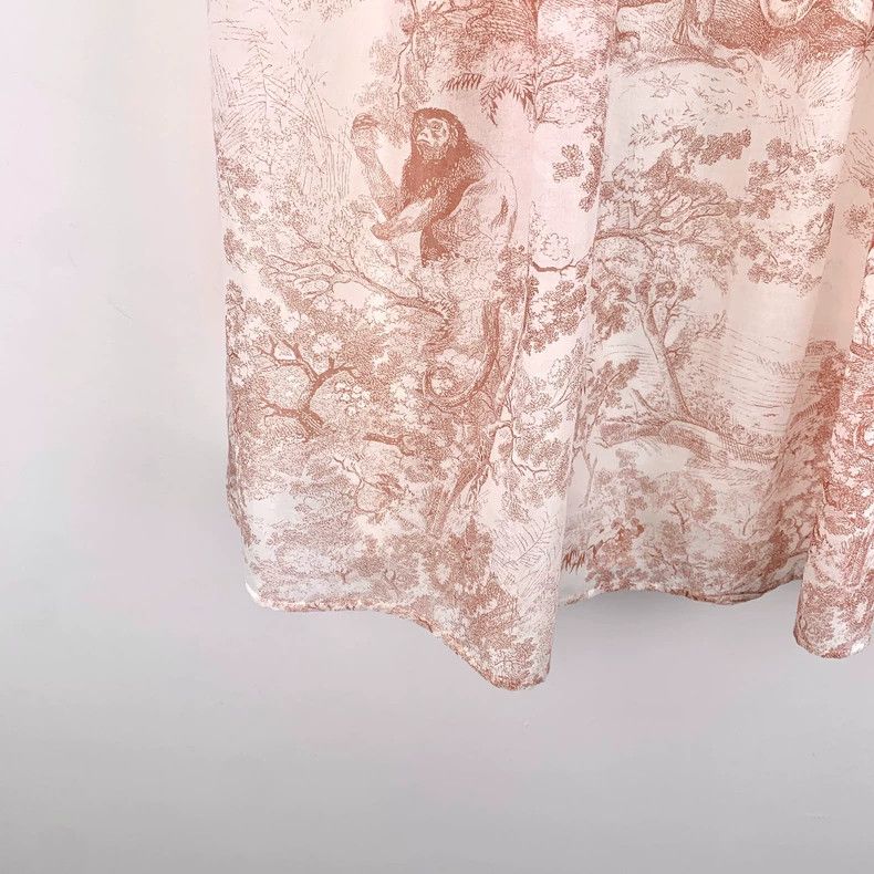 Dior Christian Dior Pink Jungle Print Cotton Skirt Size 36" / US 14 / IT 50 - 4 Thumbnail