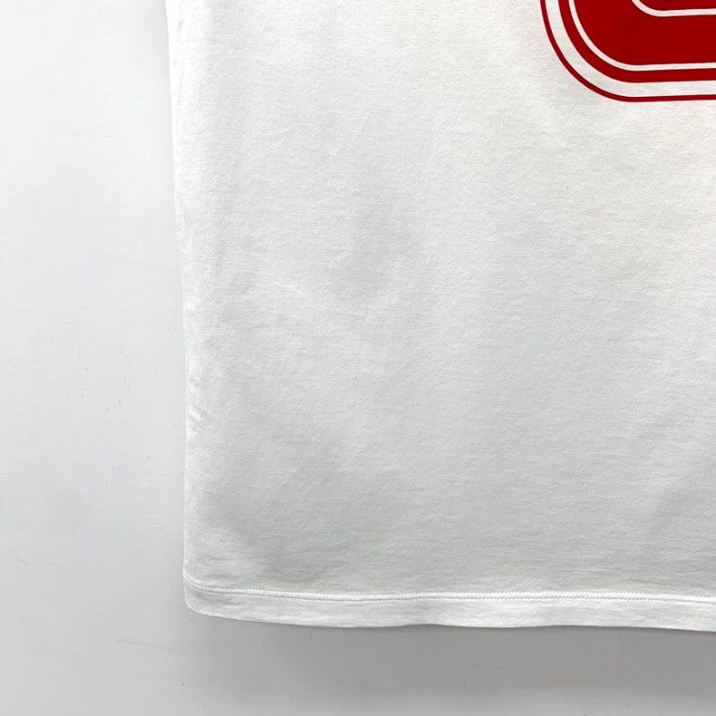Celine Celine White Letter Print Cotton Tank Top Size S / US 4 / IT 40 - 4 Thumbnail