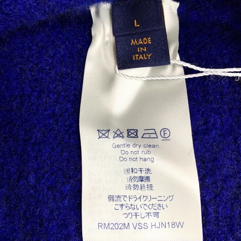 Louis Vuitton Louis Vuitton Blue Logo Embroidered Knit Sweater Size L / US 10 / IT 46 - 7 Thumbnail