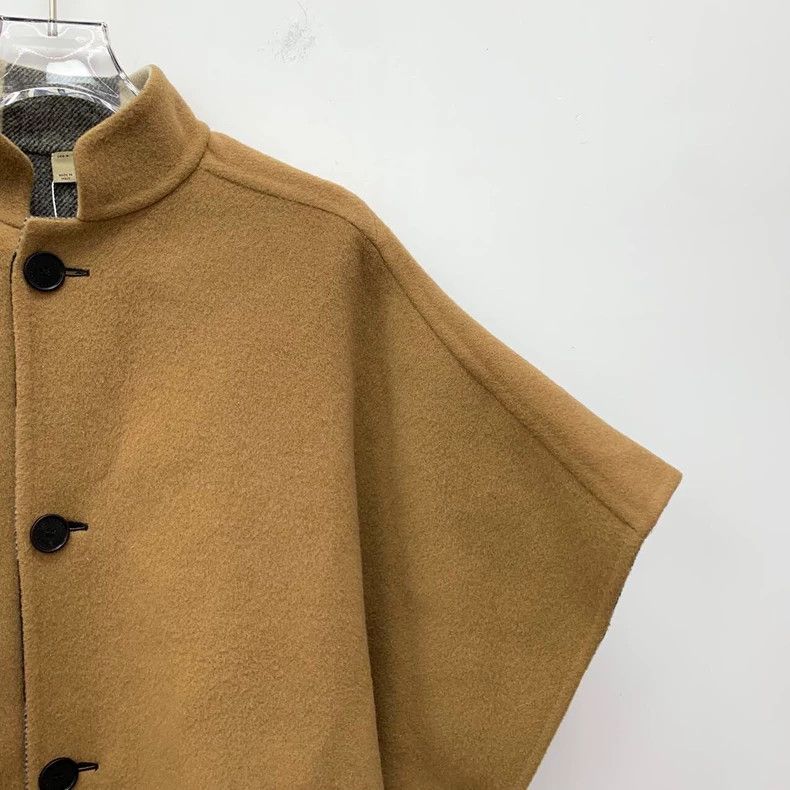 Burberry Burberry Brown Striped Reversible Wool Cape Coat Size XS / US 0-2 / IT 36-38 - 8 Thumbnail