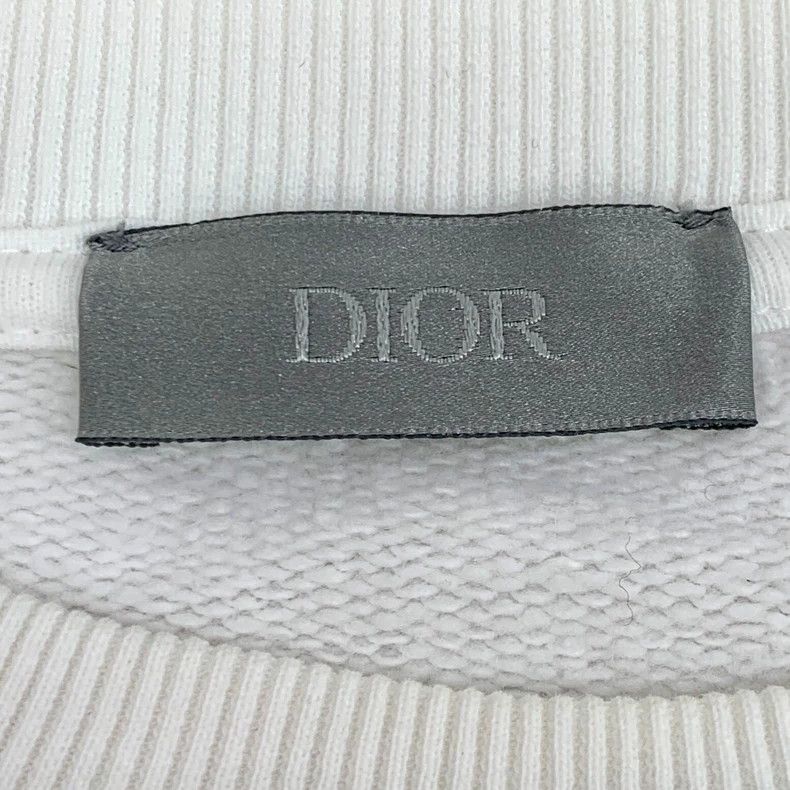 Dior Dior White Embroidered Cotton Long Sleeve Sweatshirt Size S / US 4 / IT 40 - 6 Thumbnail