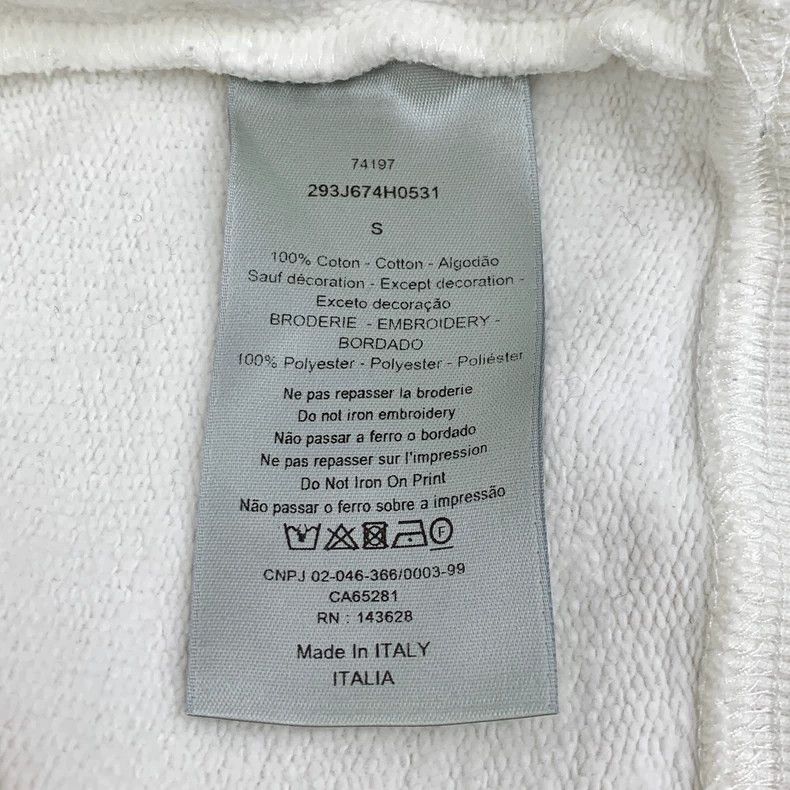 Dior Dior White Embroidered Cotton Long Sleeve Sweatshirt Size S / US 4 / IT 40 - 8 Thumbnail
