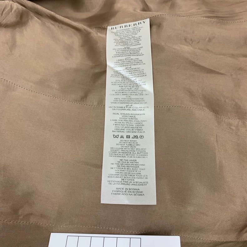 Burberry Burberry Camel Wool Peacoat with Fur Collar Size S / US 4 / IT 40 - 6 Thumbnail