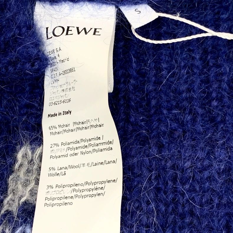 Loewe Navy Blue Snowflake Patterned Knit Cardigan Size S / US 4 / IT 40 - 7 Thumbnail