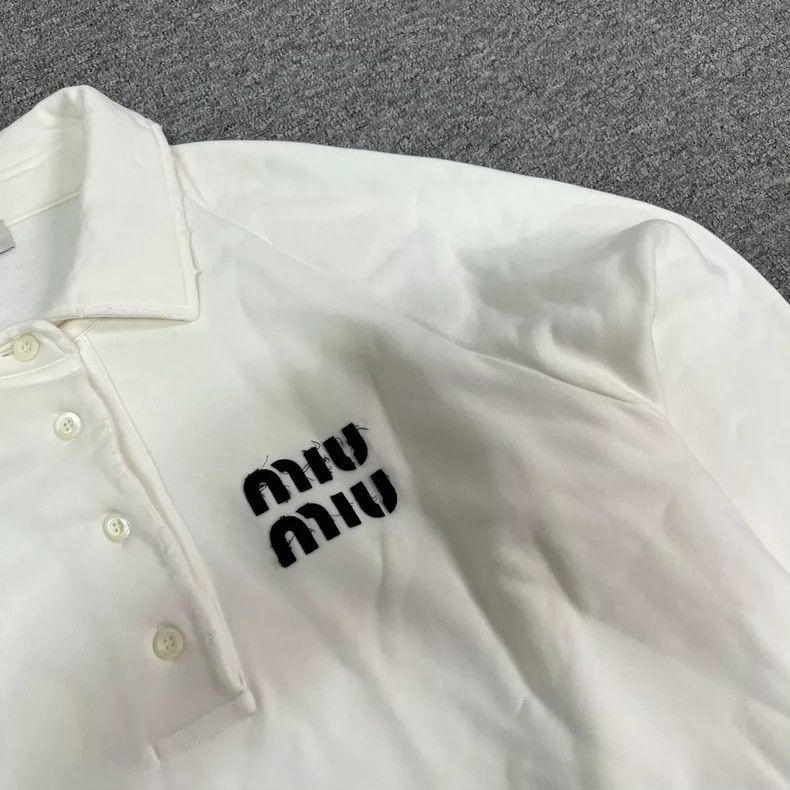 Miu Miu Miu Miu White Polo Neck Sweatshirt Size M / US 6-8 / IT 42-44 - 5 Thumbnail