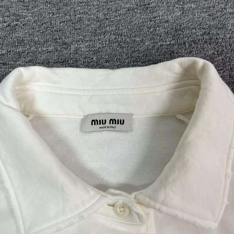 Miu Miu Miu Miu White Polo Neck Sweatshirt Size M / US 6-8 / IT 42-44 - 6 Thumbnail