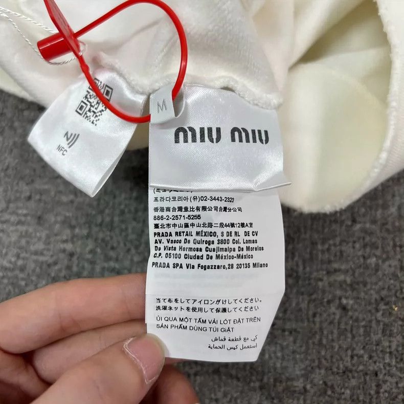 Miu Miu Miu Miu White Polo Neck Sweatshirt Size M / US 6-8 / IT 42-44 - 7 Thumbnail
