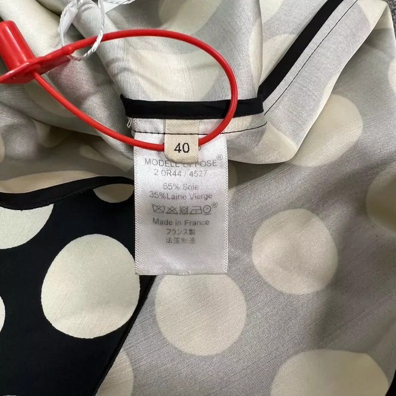 Celine Celine Black and White Polka Dot Dress Size L / US 10 / IT 46 - 5 Thumbnail