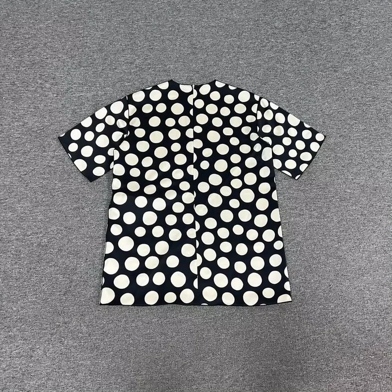 Celine Celine Black and White Polka Dot Dress Size L / US 10 / IT 46 - 2 Thumbnail