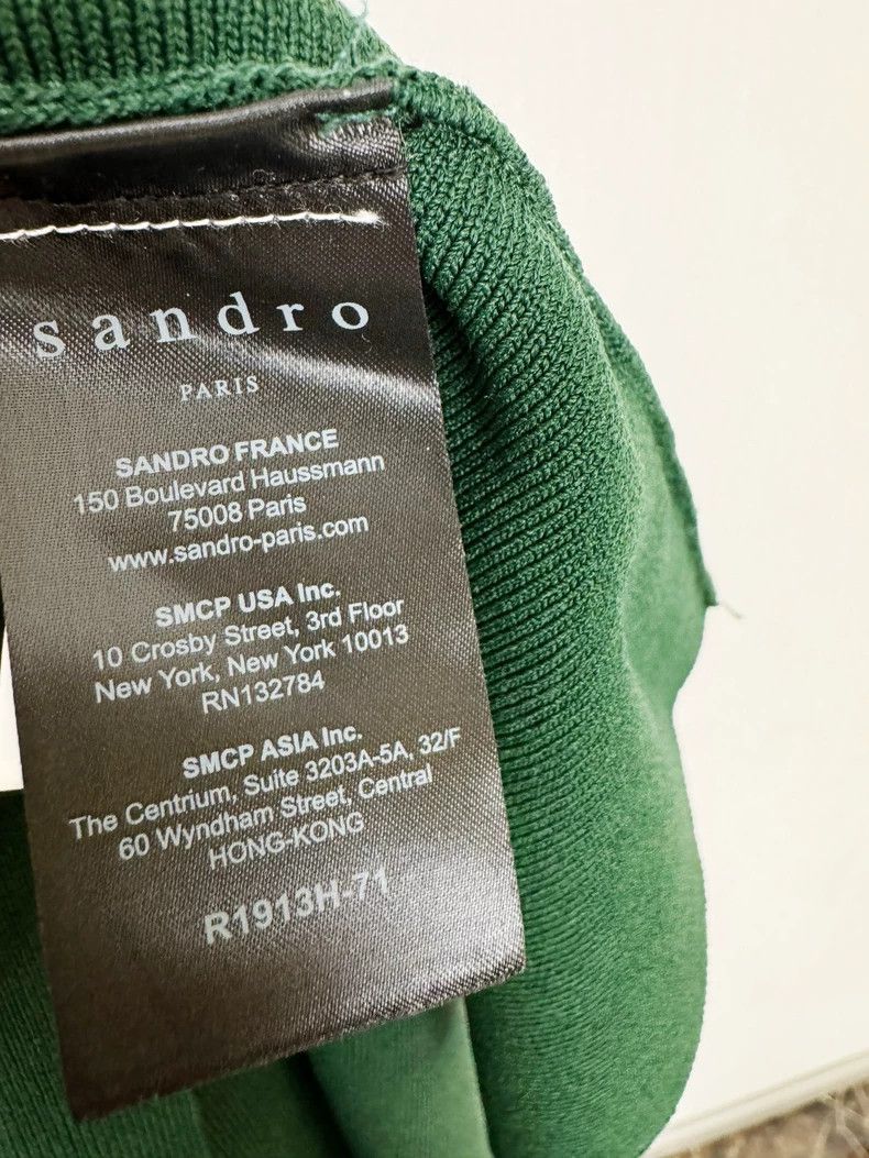 Sandro Sandro Green Short Sleeve Dress Size M / US 6-8 / IT 42-44 - 4 Thumbnail