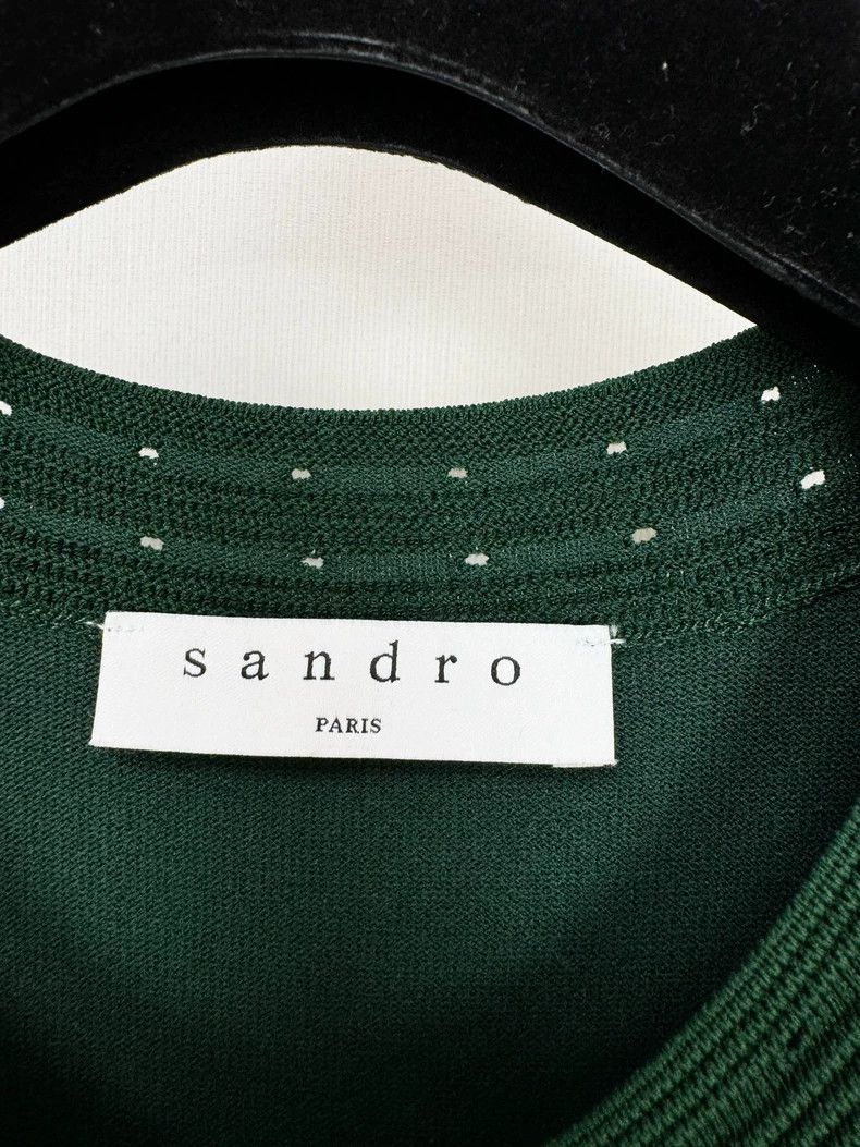 Sandro Sandro Green Short Sleeve Dress Size M / US 6-8 / IT 42-44 - 2 Thumbnail