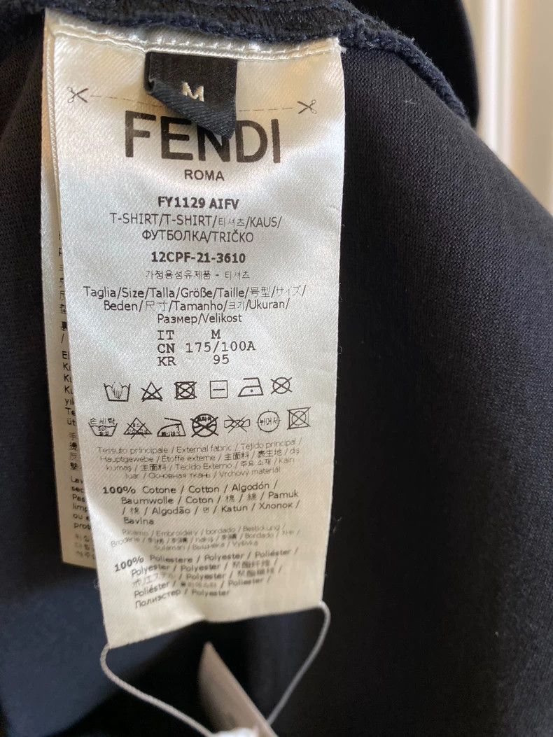 Fendi FENDI Logo Print Knit Short Sleeve T-shirt Size ONE SIZE - 6 Thumbnail