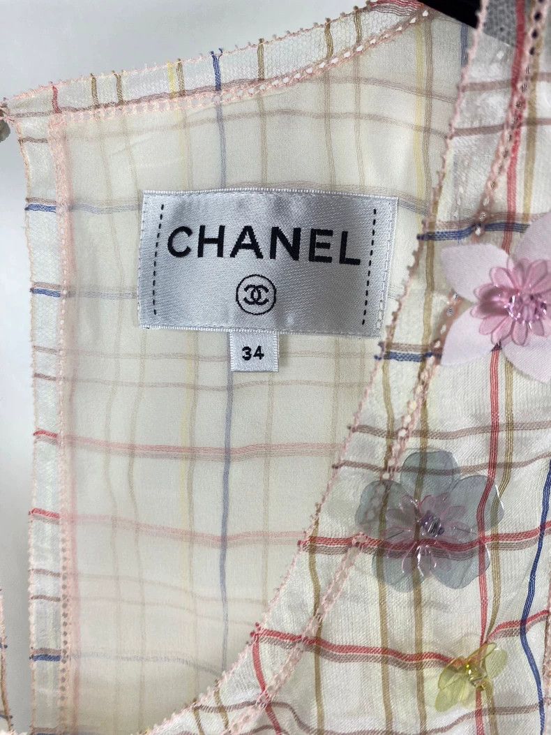 Chanel Chanel Pink Floral Vest Top Size XS / US 0-2 / IT 36-38 - 3 Thumbnail